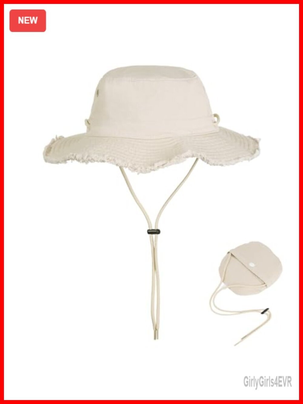 Packable Bucket Hat with UV Protection, Adjustable Chin Strap